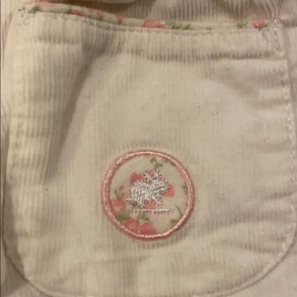 Babycottons Baby White Corduroy Floral Pants - Picture 6 of 7